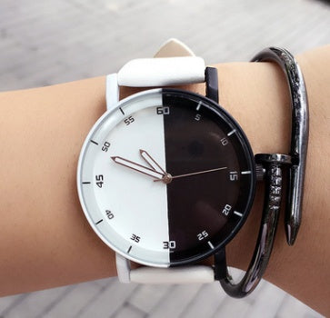 dames horloge zwart wit
