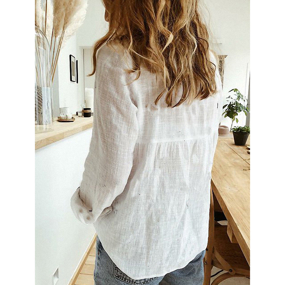 Trendy linnen blouse