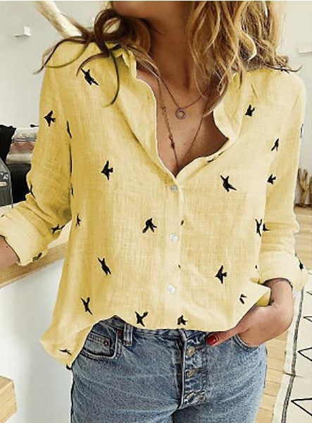 Trendy linnen blouse