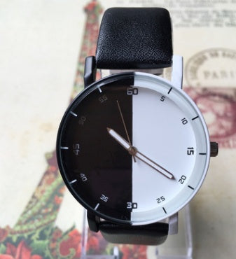 dames horloge zwart wit