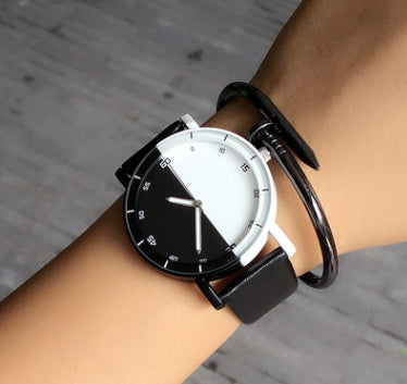 dames horloge zwart wit