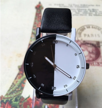 dames horloge zwart wit